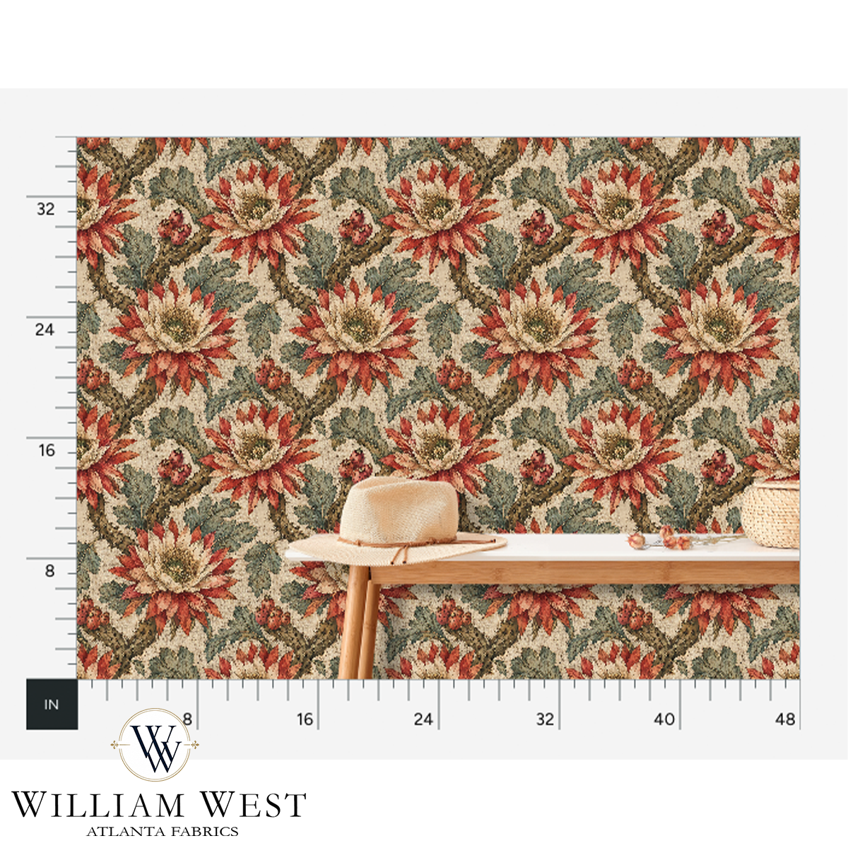 Atlanta Fabrics Arid Splendor Red Wallpaper Wallpaper | Atlanta Fabrics