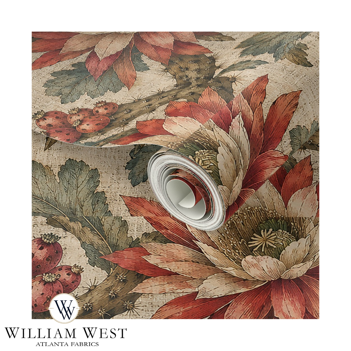 Atlanta Fabrics Arid Splendor Red Wallpaper Wallpaper | Atlanta Fabrics