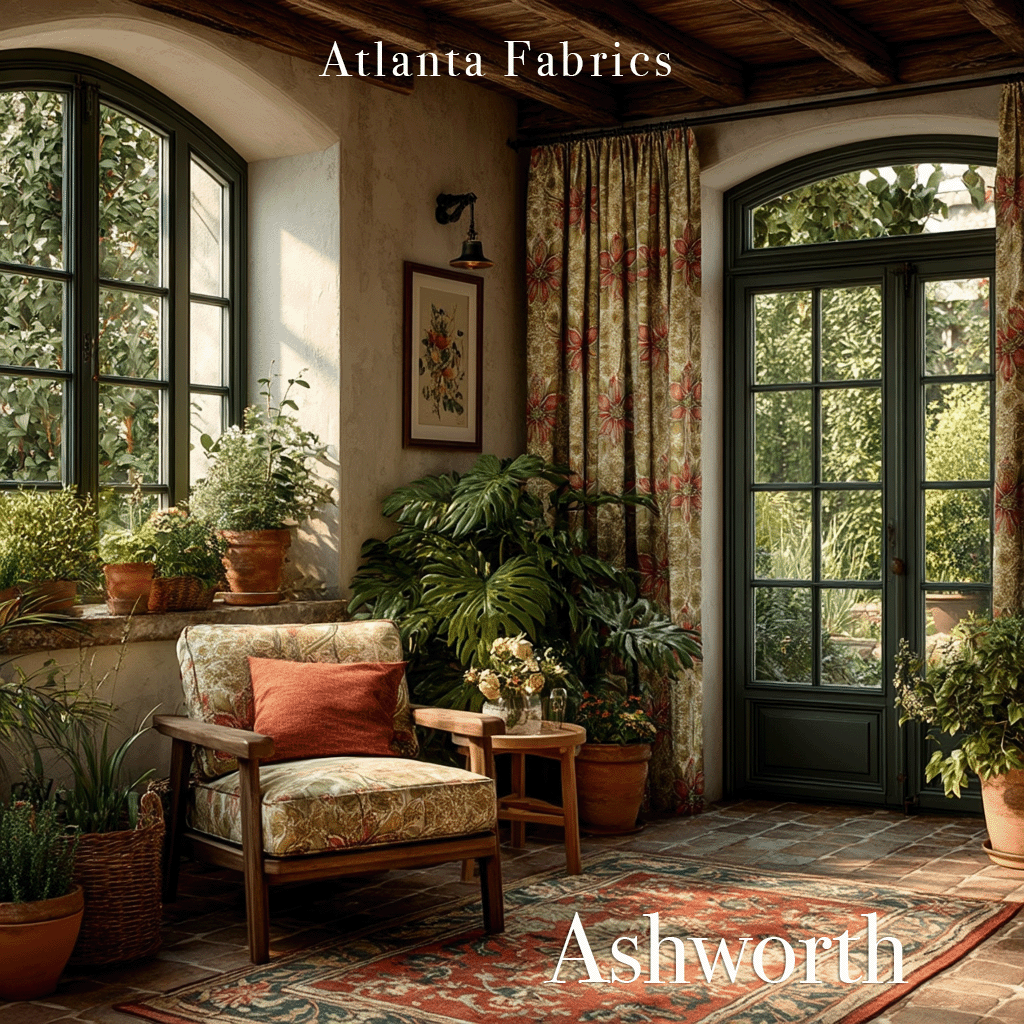 Atlanta Fabrics Ashworth Celadon Fabric | Atlanta Fabrics