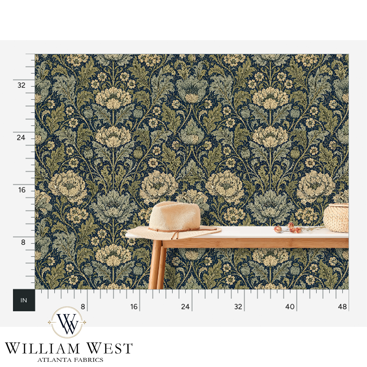 Atlanta Fabrics Aster Valley Aspen Wallpaper | Atlanta Fabrics