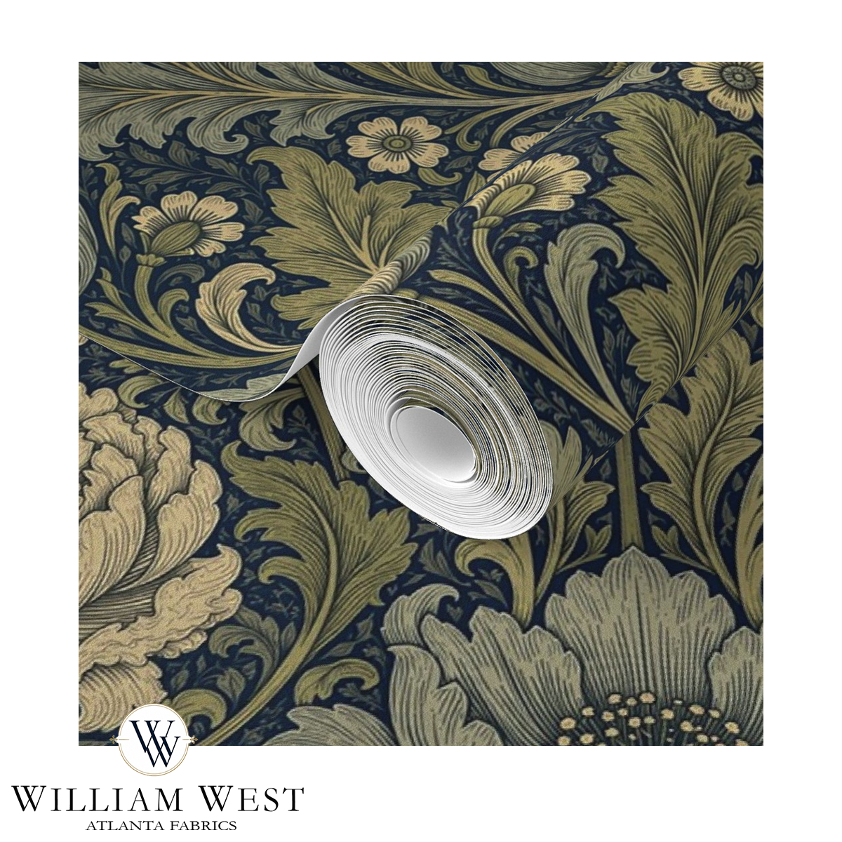 Atlanta Fabrics Aster Valley Aspen Wallpaper | Atlanta Fabrics