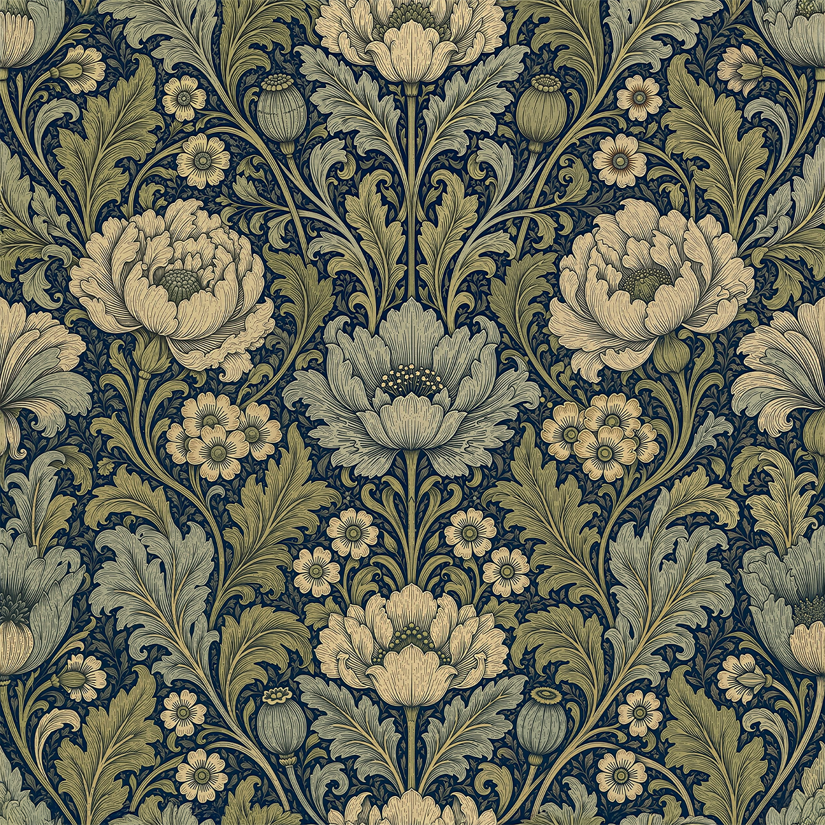 Atlanta Fabrics Aster Valley Aspen Wallpaper | Atlanta Fabrics