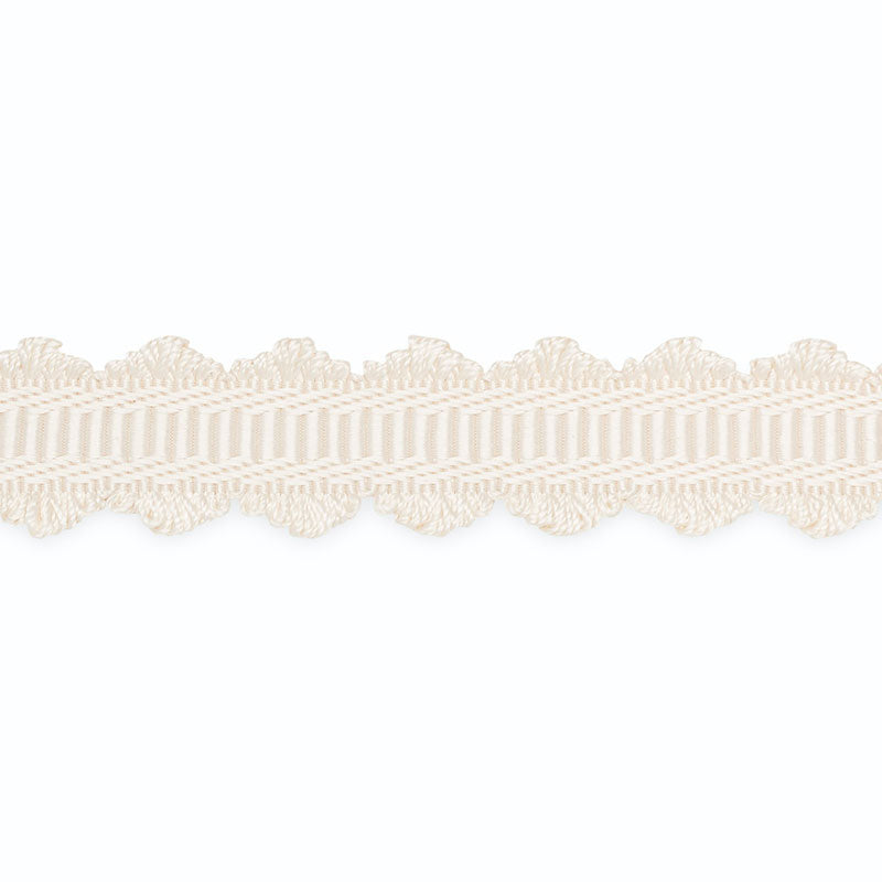 LEAH DOUBLE SCALLOPED BRAID BLANC