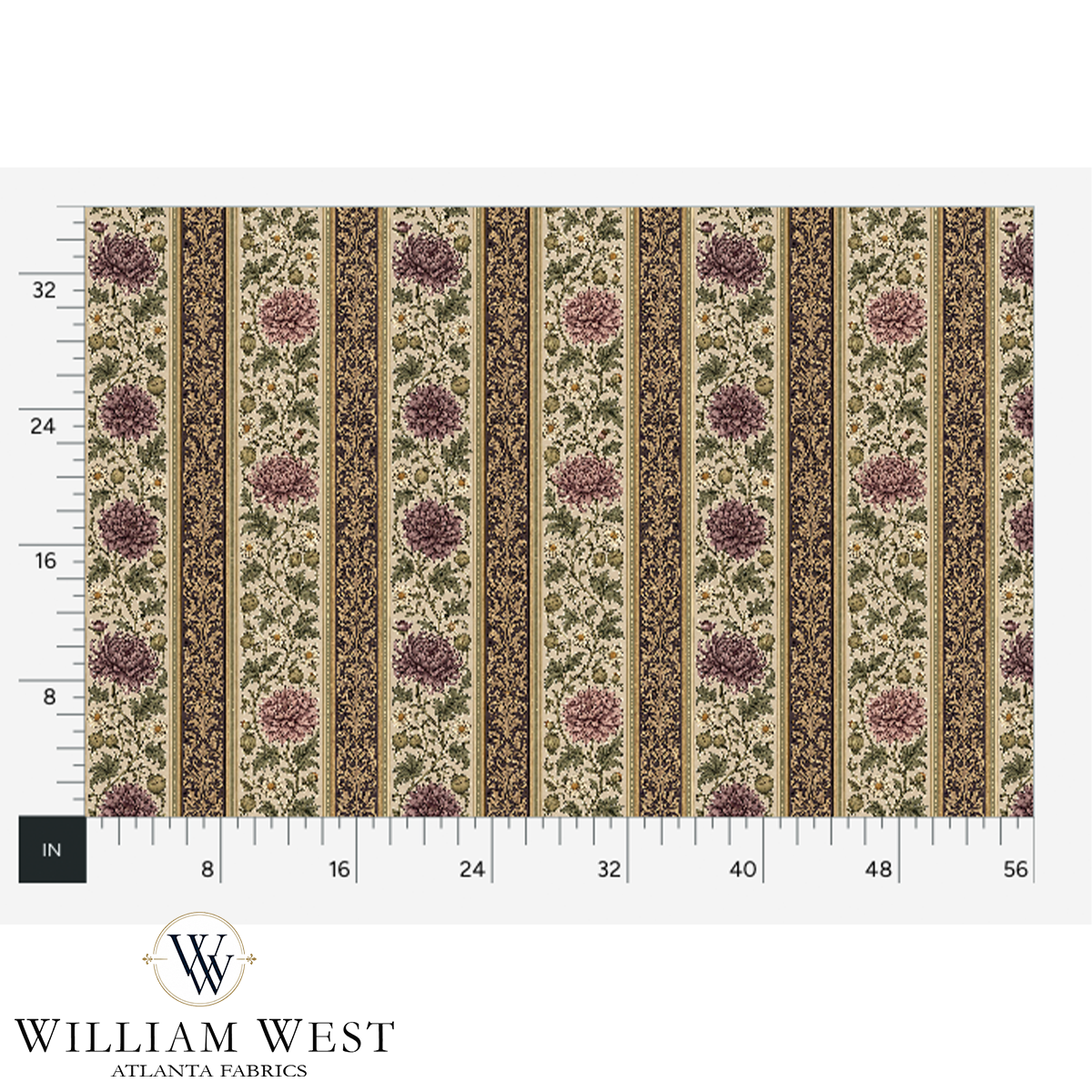 Atlanta Fabrics Briarwick Stripe Lavender Fabric | Atlanta Fabrics
