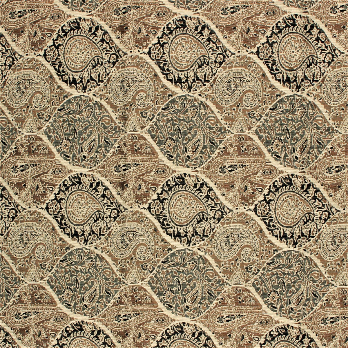 RM Coco BRIDLEWOOD PAISLEY / GRANITE Fabric | Atlanta Fabrics