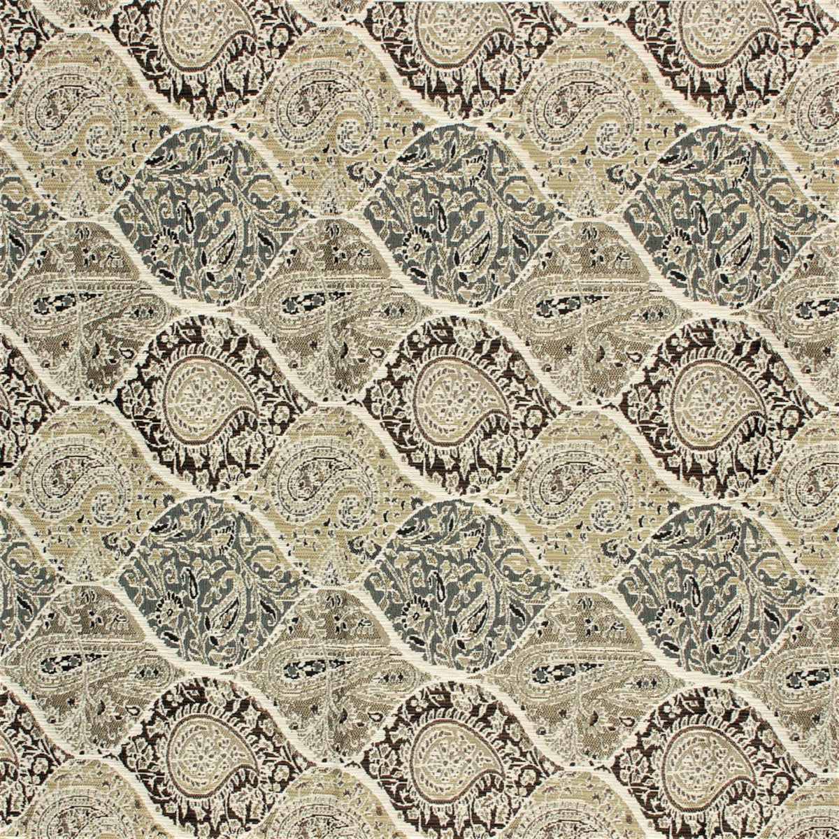RM Coco BRIDLEWOOD PAISLEY / PLATINUM Fabric | Atlanta Fabrics