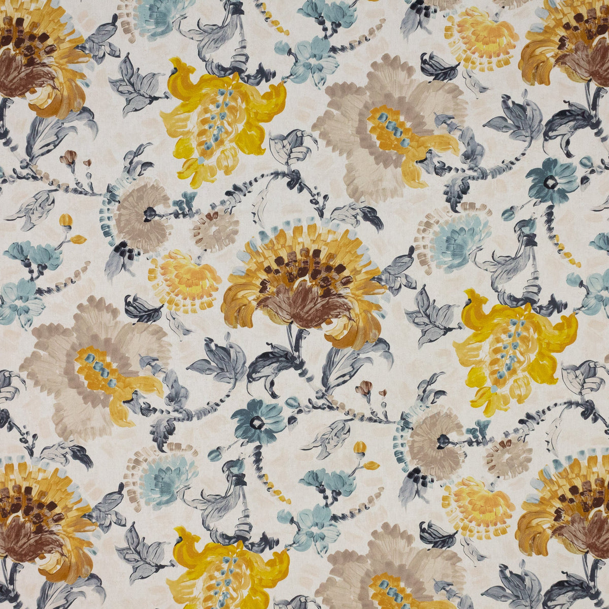 Brushstroke Floral Gold Rush