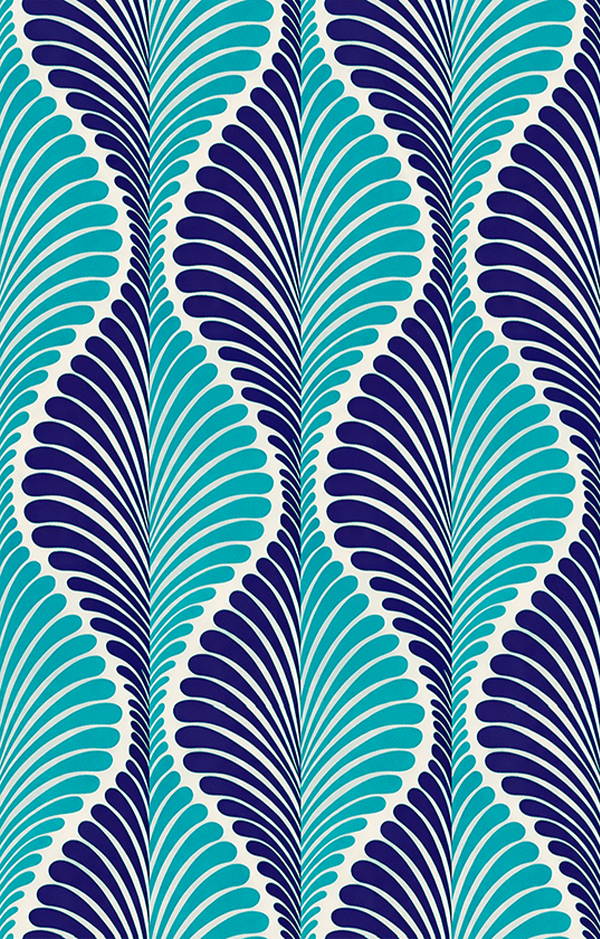 Atlanta Fabrics Cleburn Aqua Navy Fabric | Atlanta Fabrics