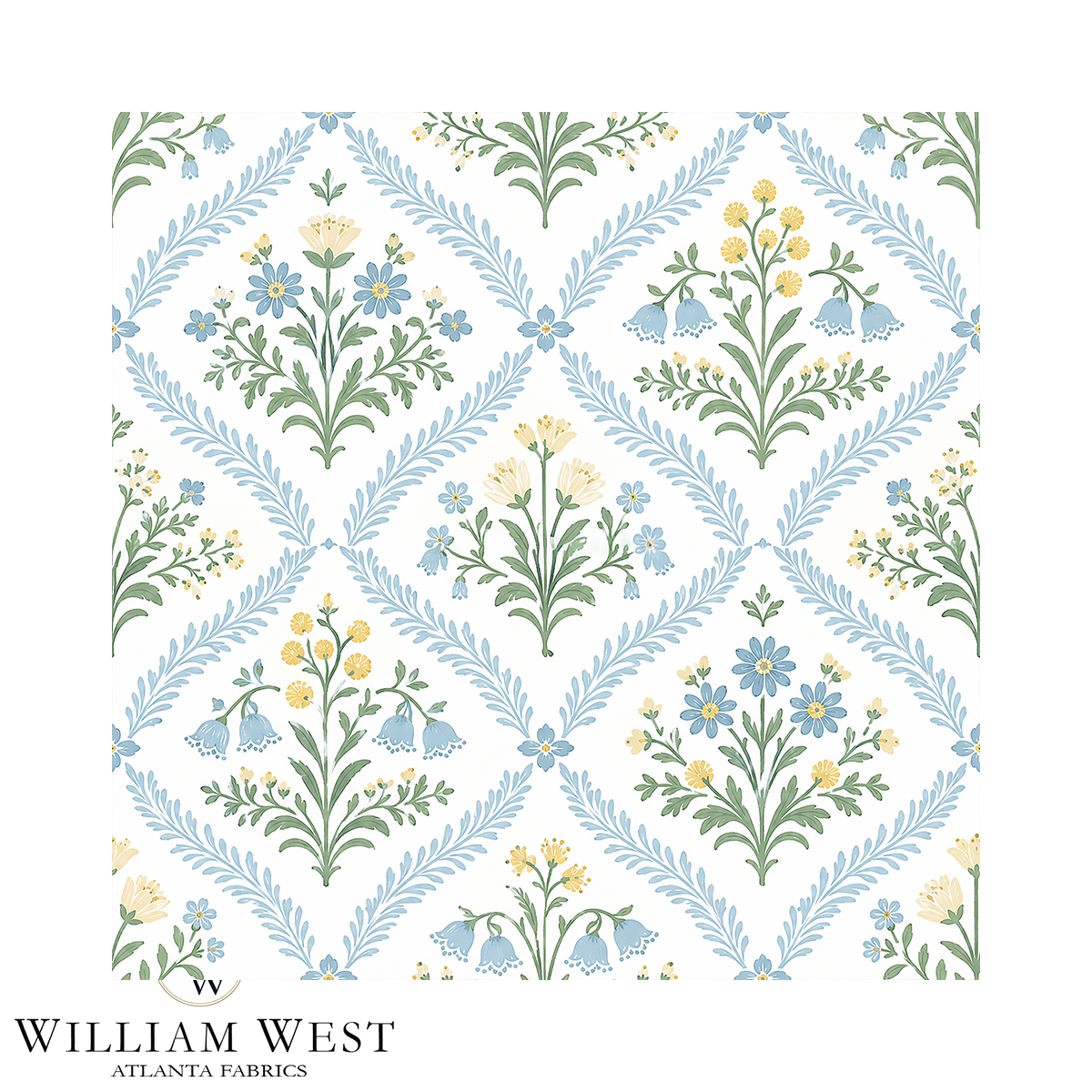 Atlanta Fabrics Connolly Park Powder Blue Fabric | Atlanta Fabrics