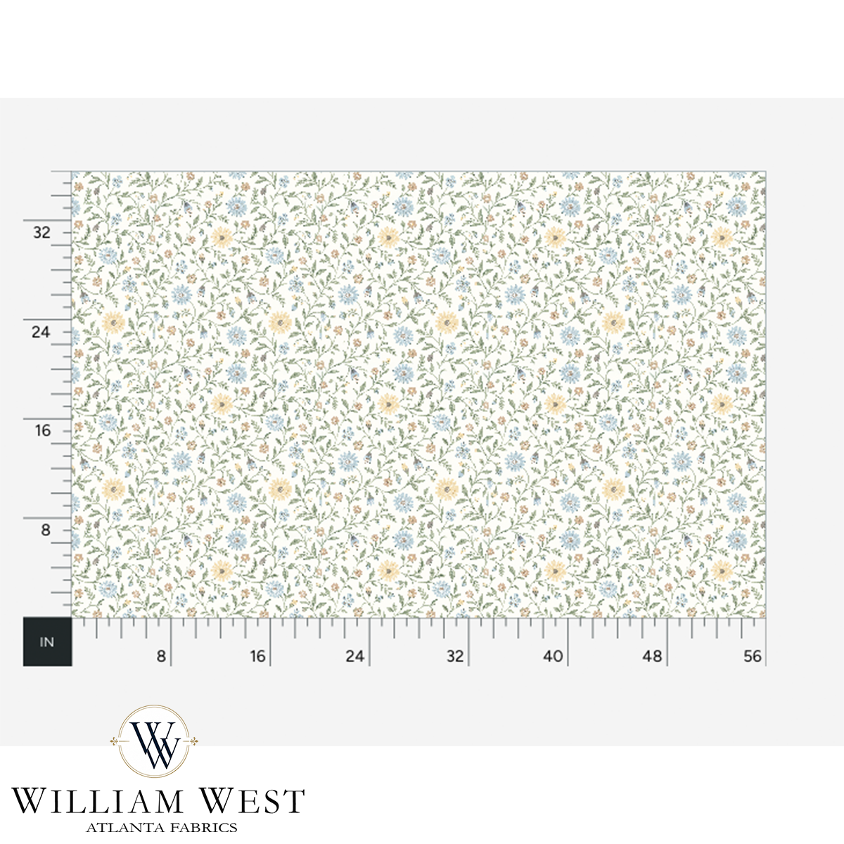 Atlanta Fabrics Cowan Court Smoke Blue Fabric | Atlanta Fabrics