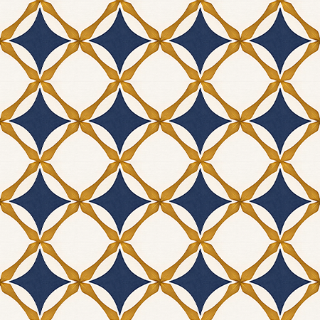 Atlanta Fabrics Edgewater Navy Gold Fabric | Atlanta Fabrics