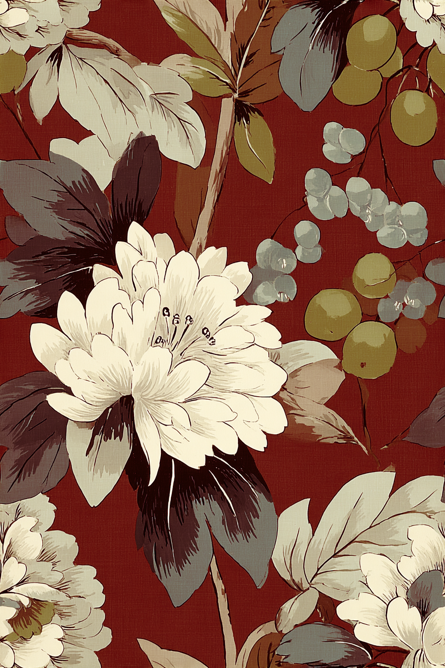 Atlanta Fabrics Elizabethtown Maroon Fabric | Atlanta Fabrics