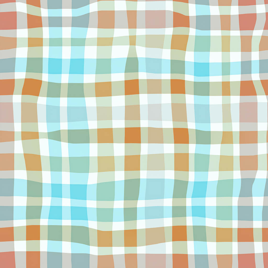 Atlanta Fabrics Funky Plaid Aqua Fabric | Atlanta Fabrics