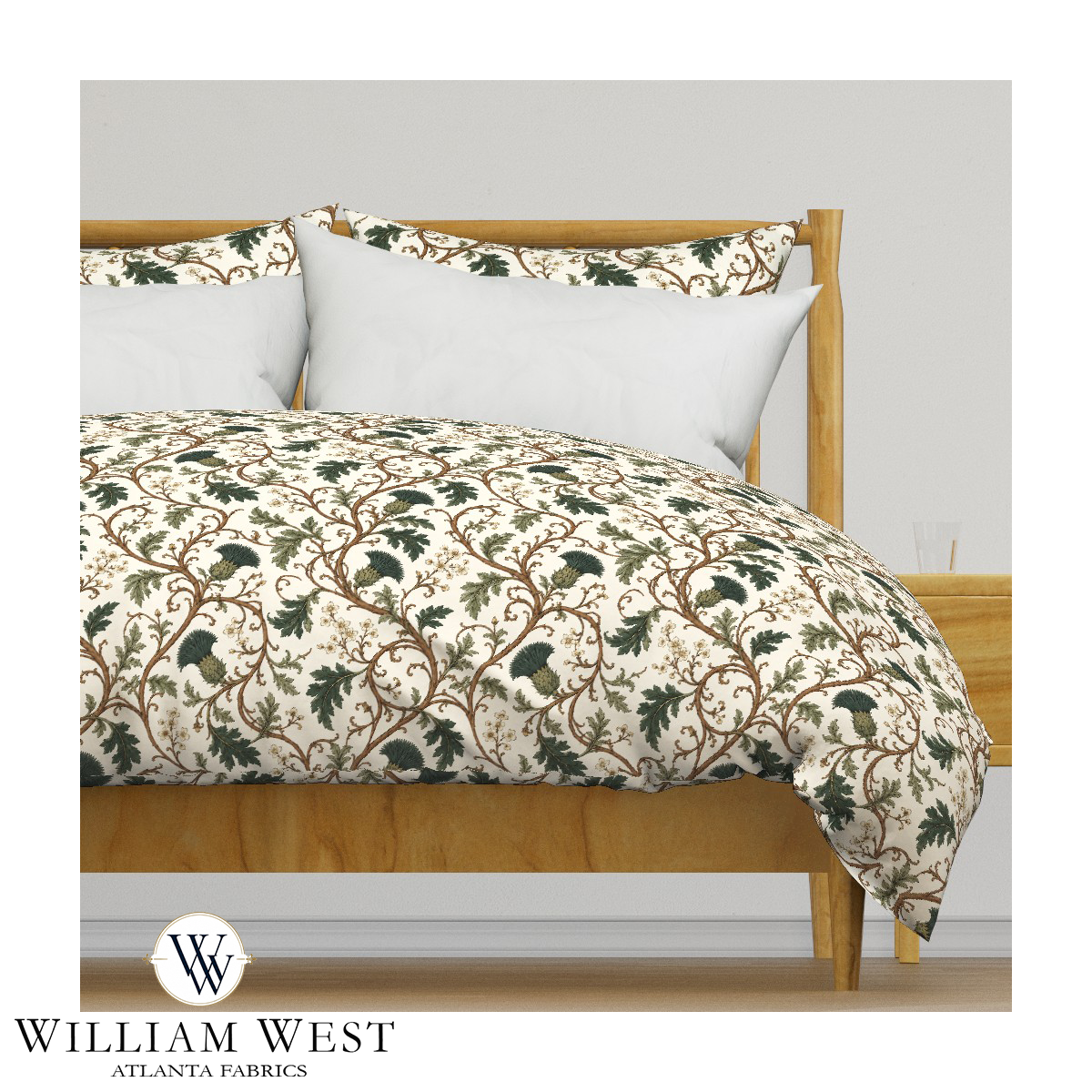 Atlanta Fabrics Heatherwick Vine Forest Fabric | Atlanta Fabrics