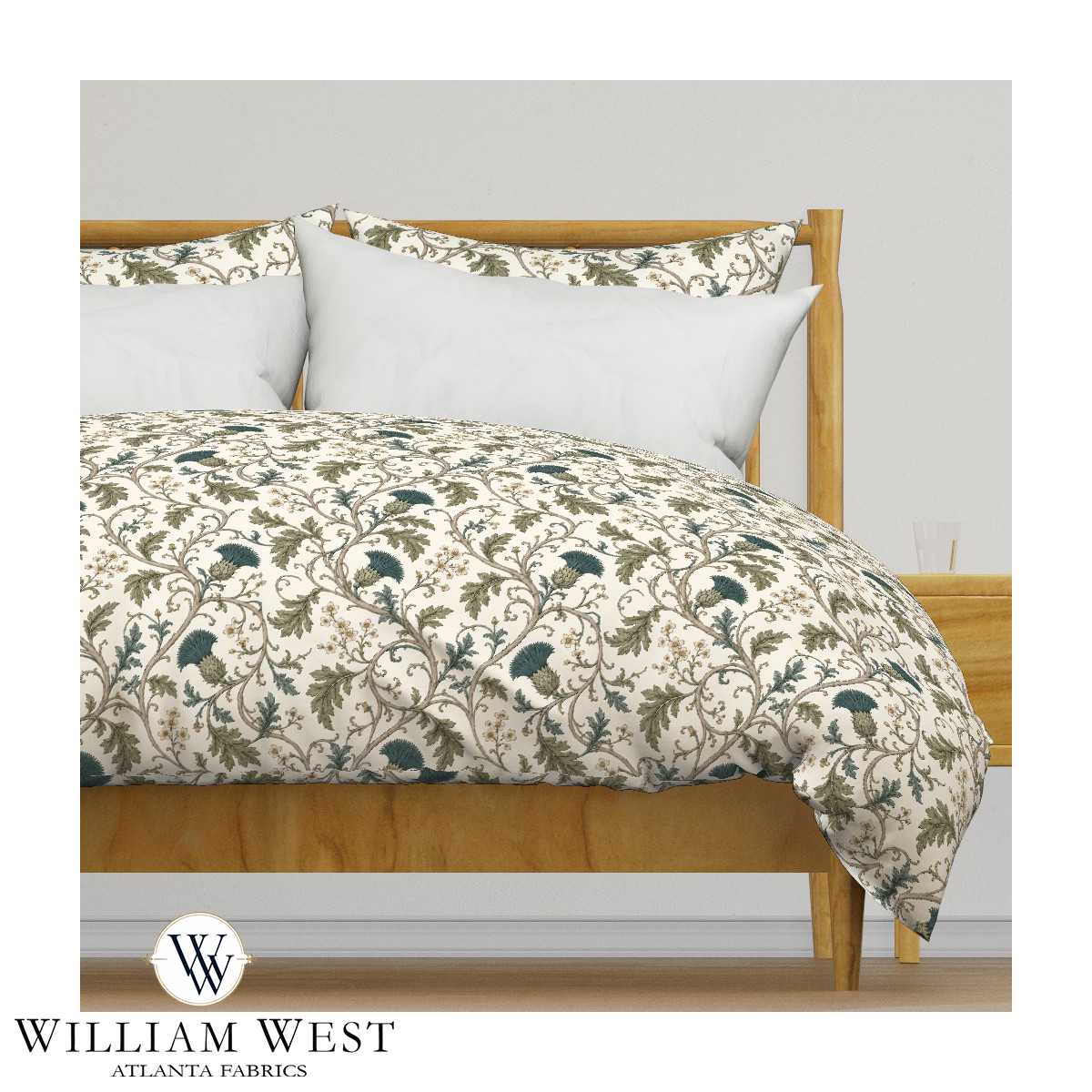 Atlanta Fabrics Heatherwick Vine Sage Fabric | Atlanta Fabrics
