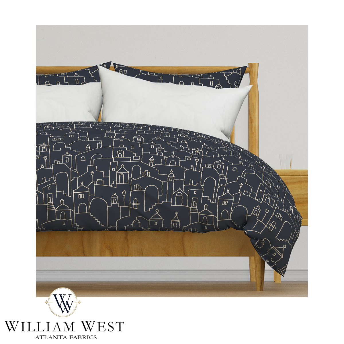 Atlanta Fabrics Hilltown Noir Fabric | Atlanta Fabrics