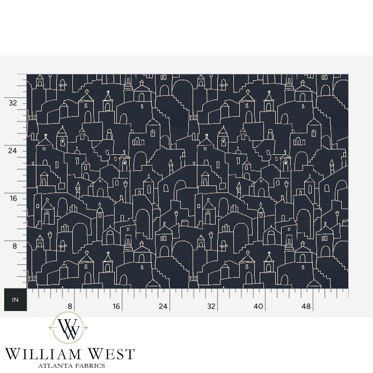 Atlanta Fabrics Hilltown Noir Fabric | Atlanta Fabrics
