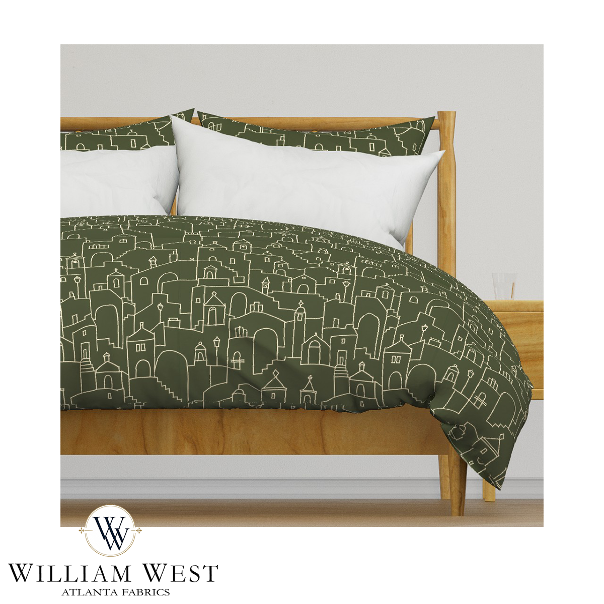 Atlanta Fabrics Hilltown Olive Fabric | Atlanta Fabrics