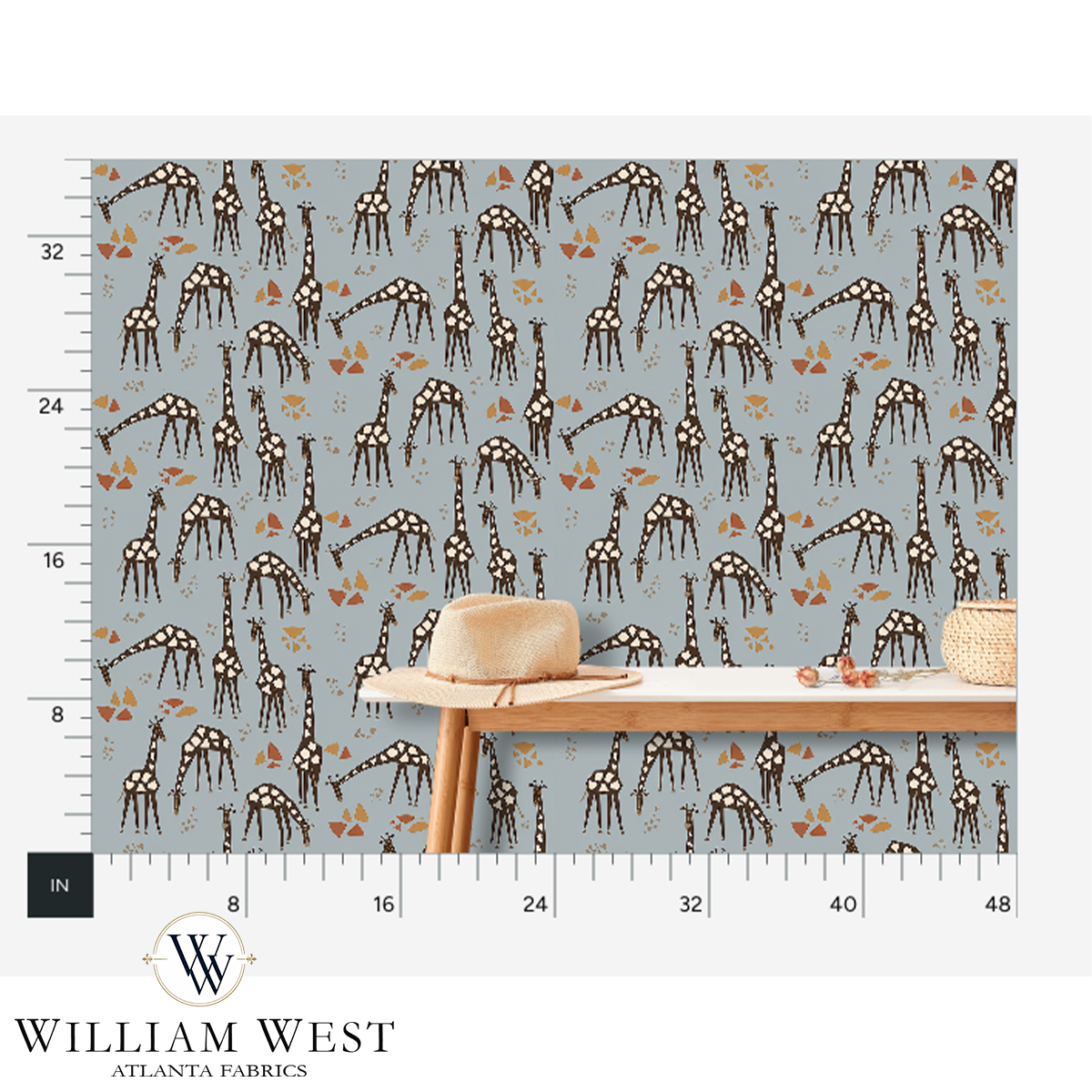 Atlanta Fabrics Hump Day Blue Wallpaper Wallpaper | Atlanta Fabrics