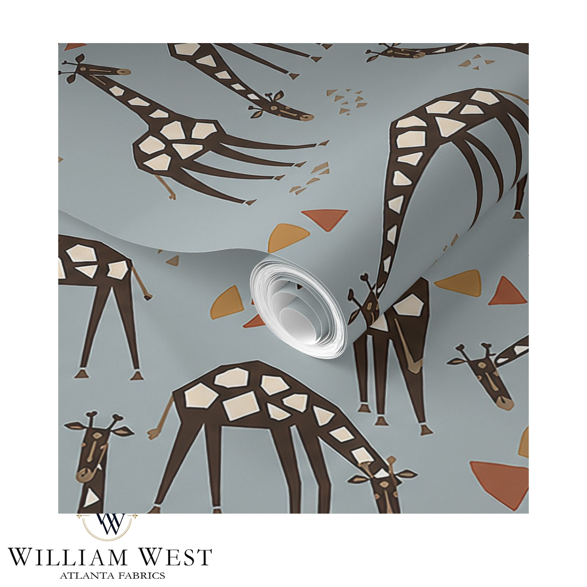 Atlanta Fabrics Hump Day Blue Wallpaper Wallpaper | Atlanta Fabrics
