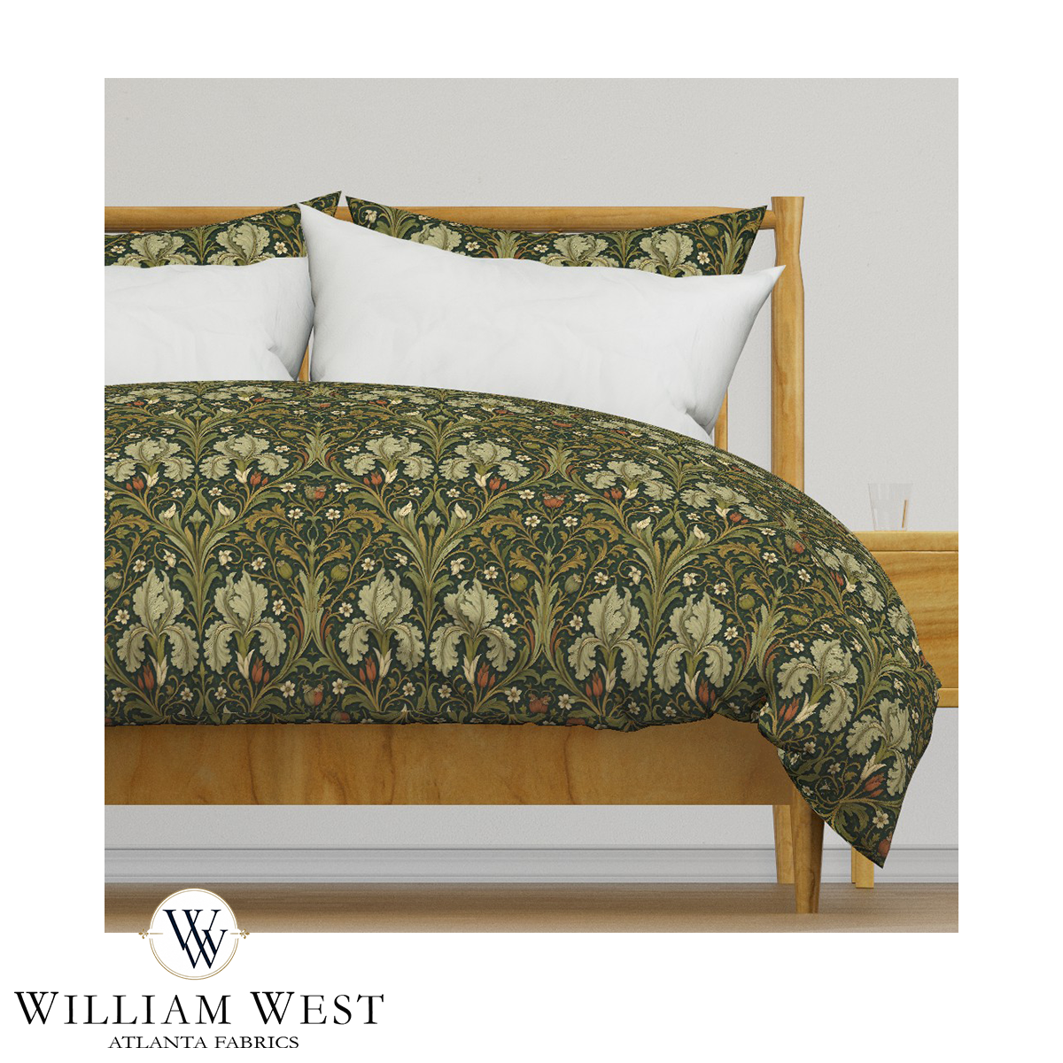 Atlanta Fabrics Iris Arabesque Celery Fabric | Atlanta Fabrics