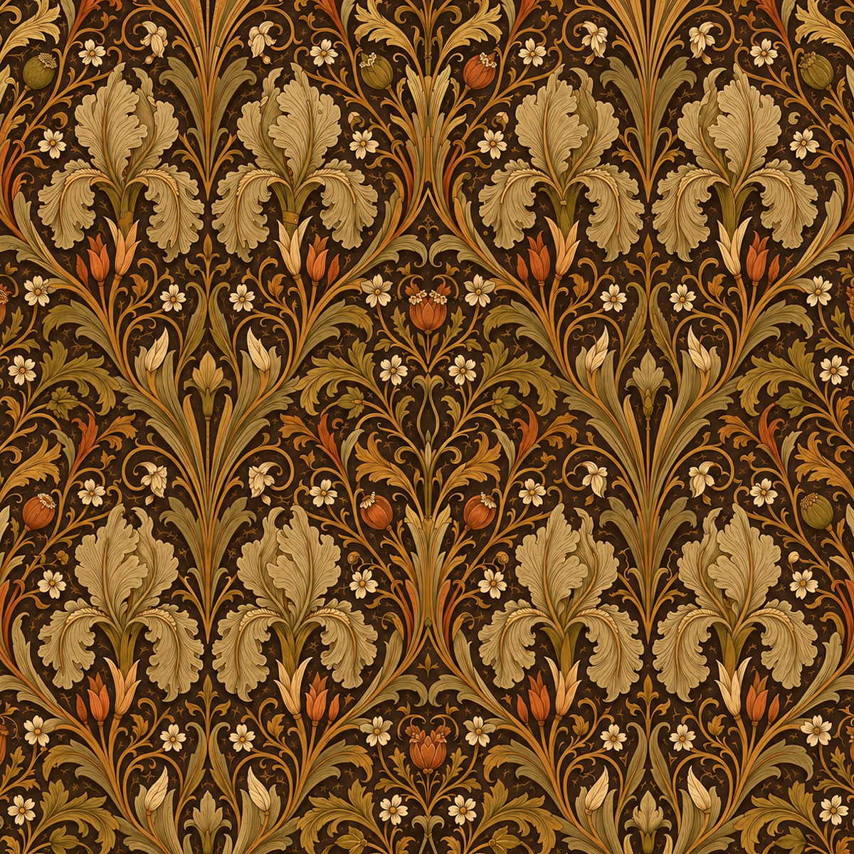 Atlanta Fabrics Iris Arabesque Cider Fabric | Atlanta Fabrics