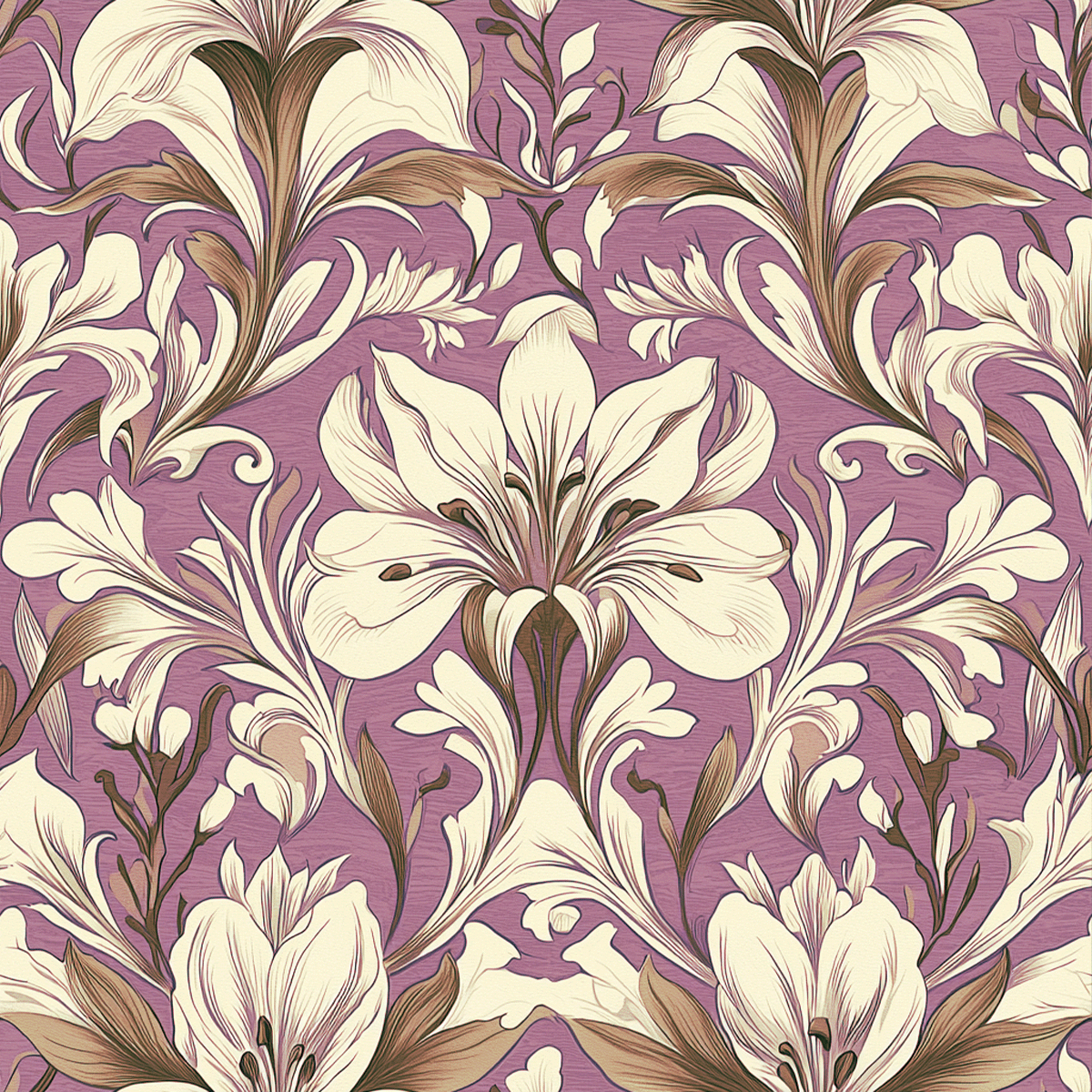 Atlanta Fabrics Joys Of The English Opera Mauve Fabric | Atlanta Fabrics