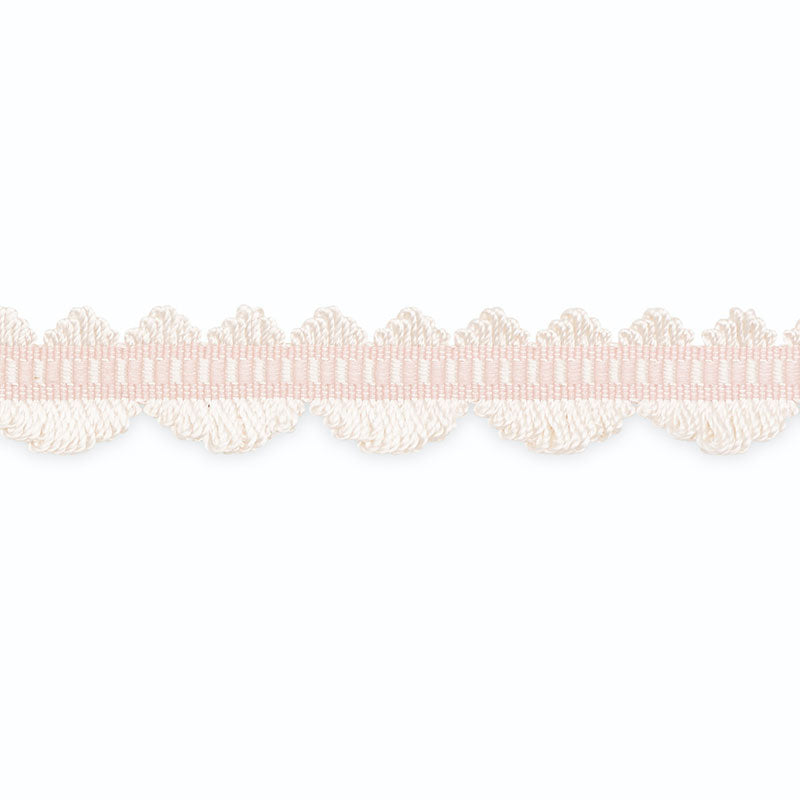 NOELLE LOOP FRINGE WHITE/BABY PINK