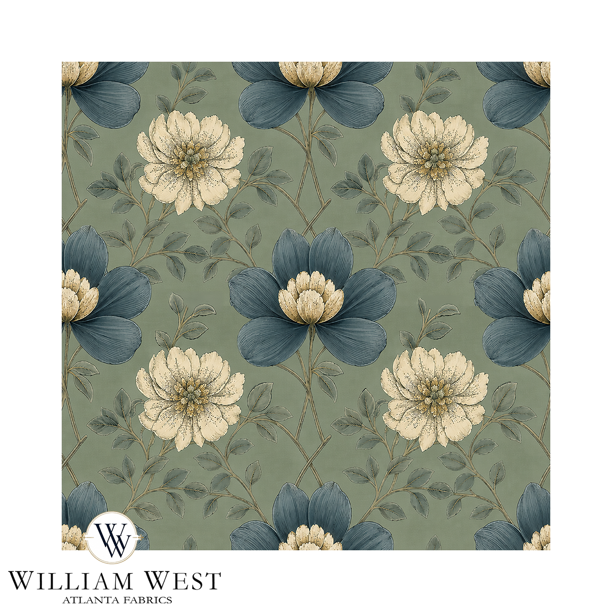 Atlanta Fabrics Larkspur Grove Segglass Fabric | Atlanta Fabrics