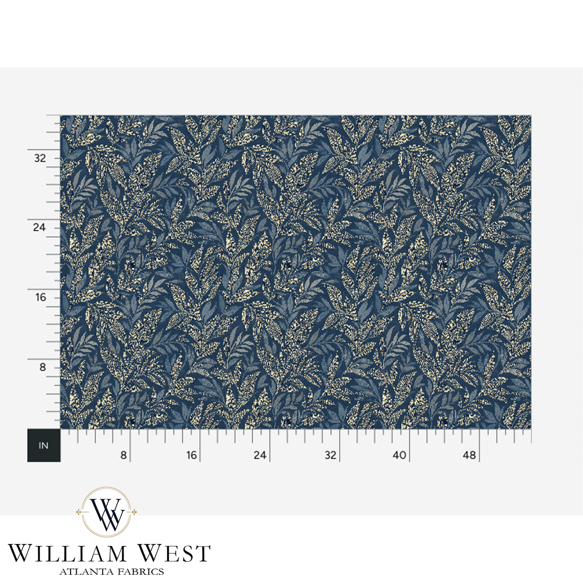 Atlanta Fabrics Lundgren Navy Fabric | Atlanta Fabrics