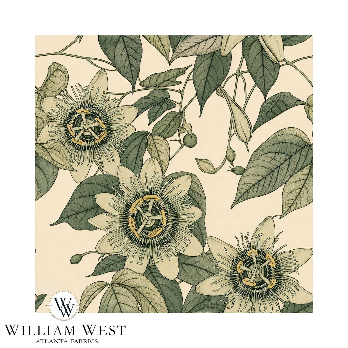 Atlanta Fabrics Meadow Arcade Moss Wallpaper Wallpaper | Atlanta Fabrics