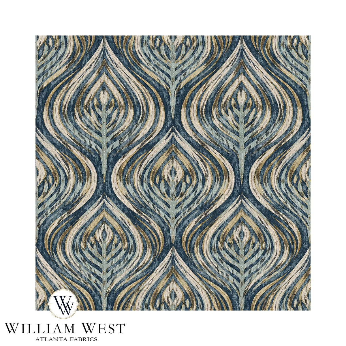 Atlanta Fabrics Mesa Echo Azul Fabric | Atlanta Fabrics