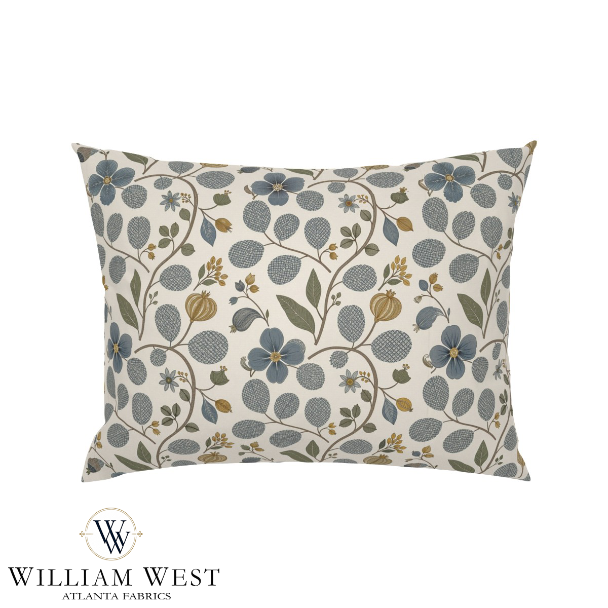 Atlanta Fabrics Orchard Vine Indigo Fabric | Atlanta Fabrics