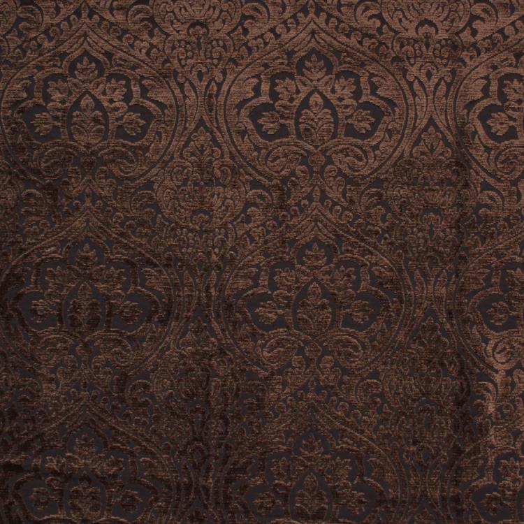 Rm Coco Amalfi Damask Black Walnut Fabric | Atlanta Fabrics