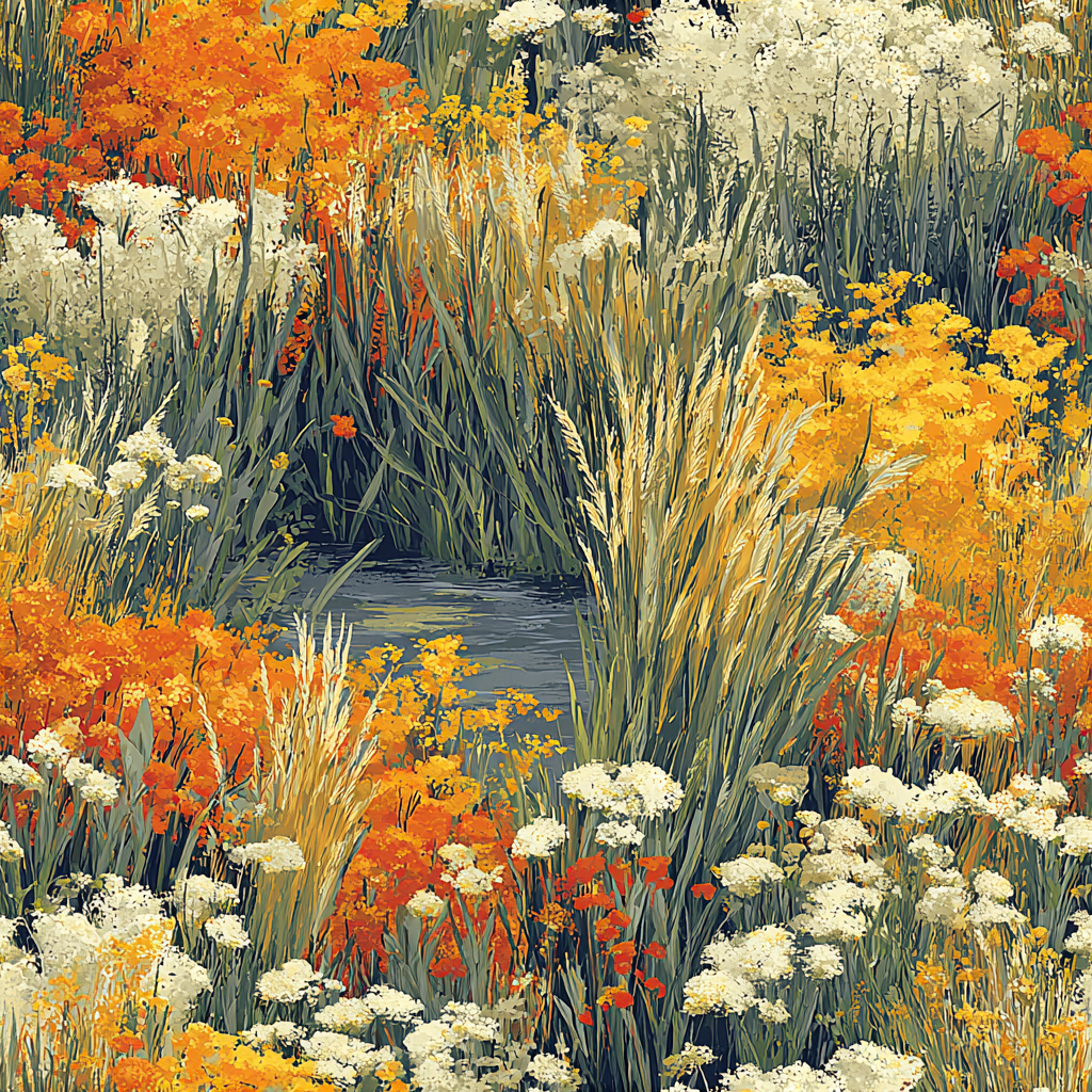 Atlanta Fabrics Painter’s Meadow Rosemary Fabric | Atlanta Fabrics