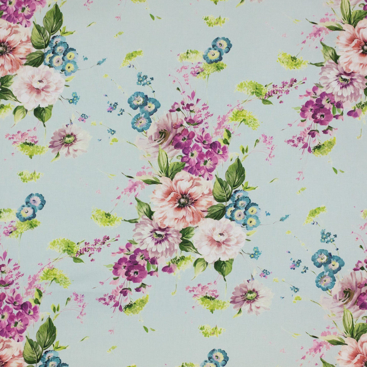 RM Coco Rose Hill Cornflower Fabric | Atlanta Fabrics