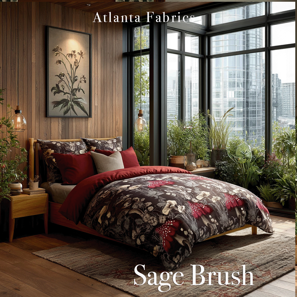 Atlanta Fabrics Sage Brush Bayleaf Fabric | Atlanta Fabrics