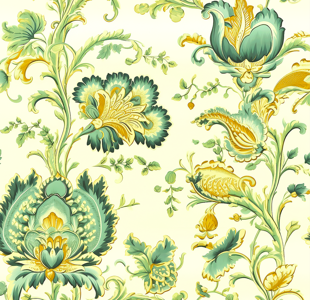 Atlanta Fabrics Lambeth Walk Green Fabric | Atlanta Fabrics