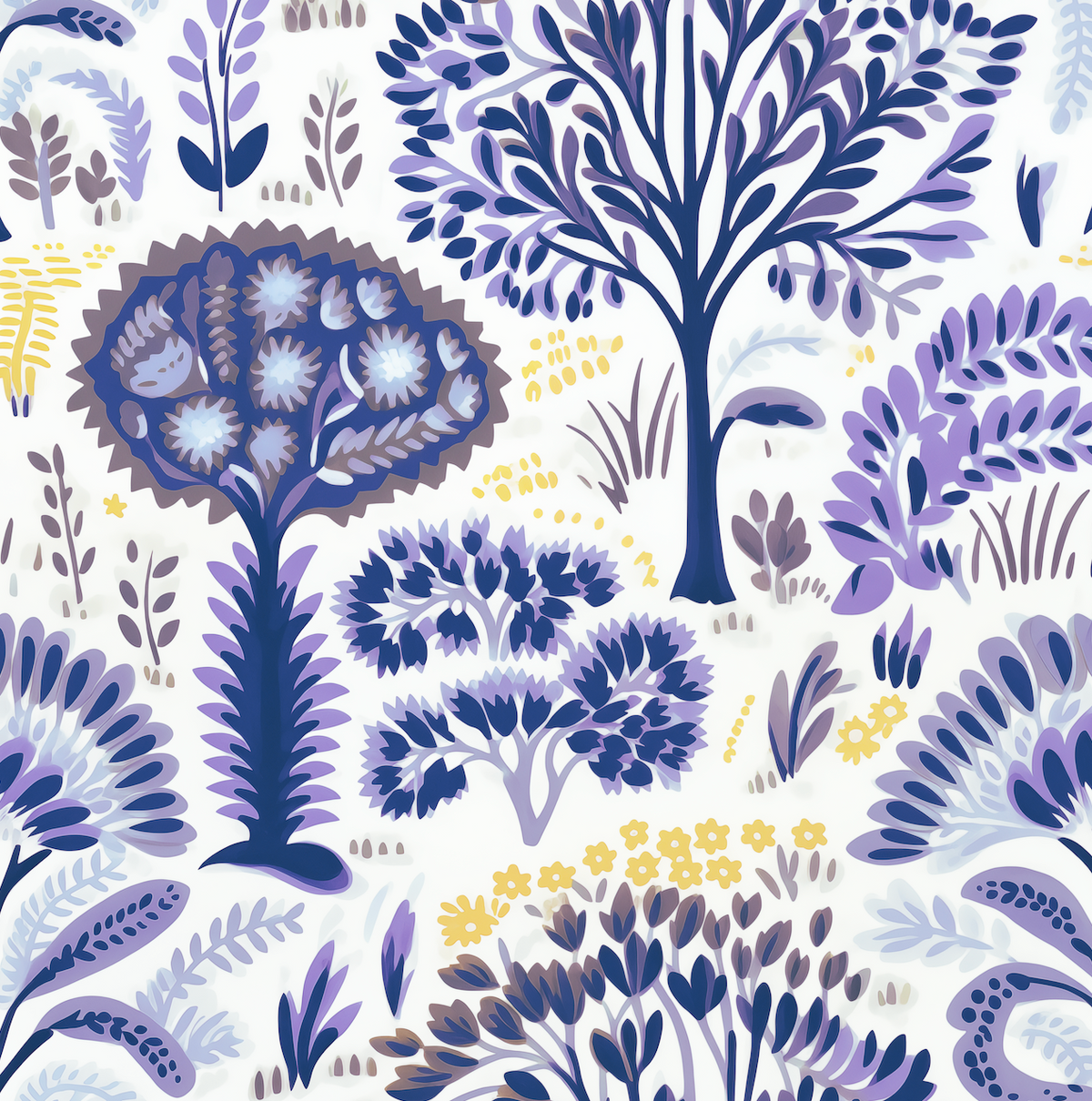 Atlanta Fabrics Sherwood Forest Wisteria Fabric | Atlanta Fabrics