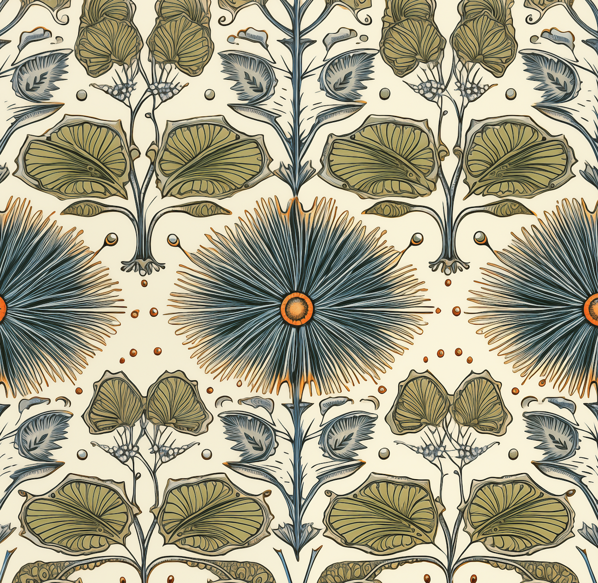 Atlanta Fabrics Midway Meadows Thyme Fabric | Atlanta Fabrics