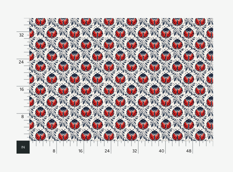 Atlanta Fabrics Buttonbug Red Fabric | Atlanta Fabrics