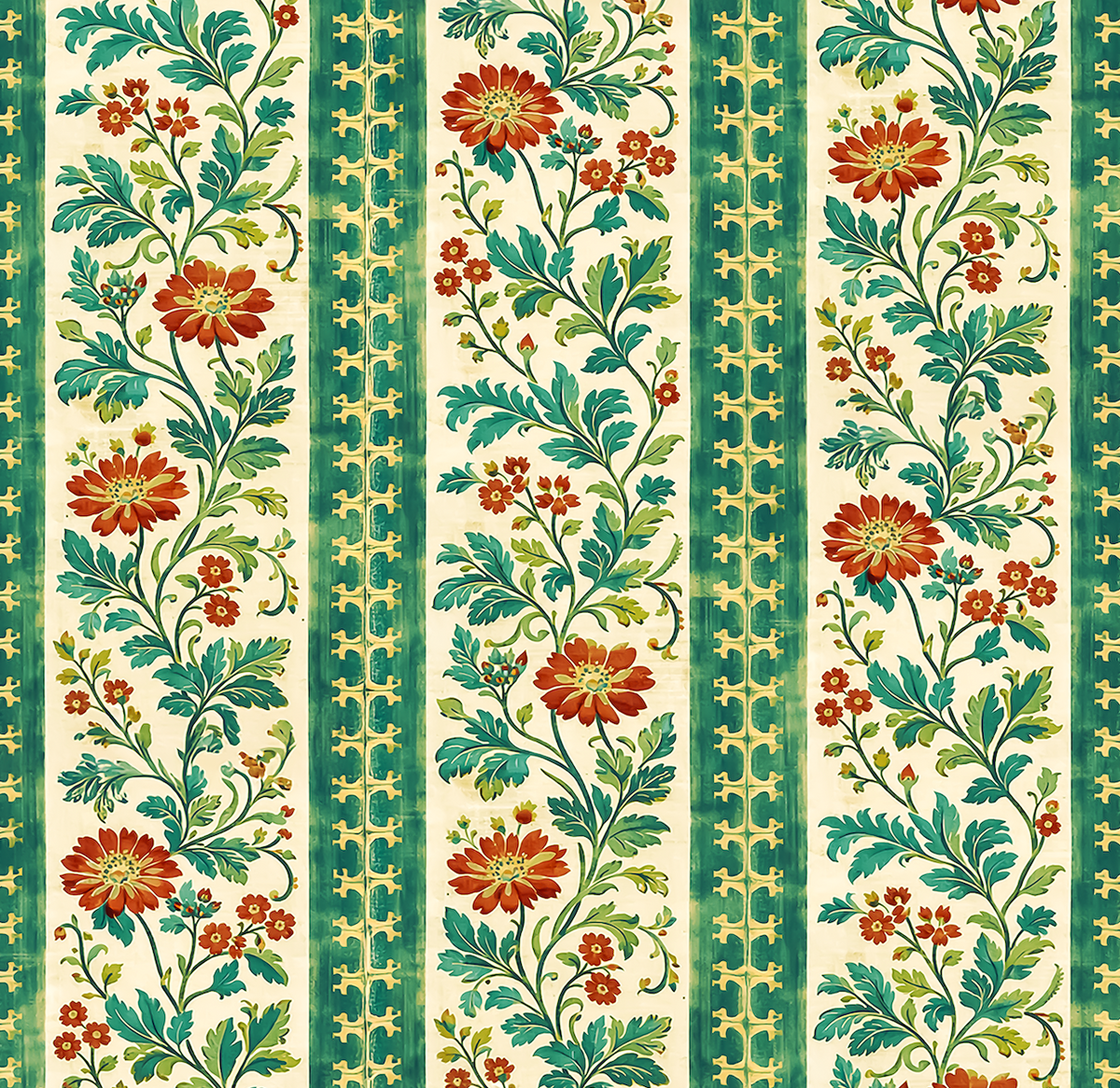 Atlanta Fabrics Kingsley Vine Emerald Fabric | Atlanta Fabrics