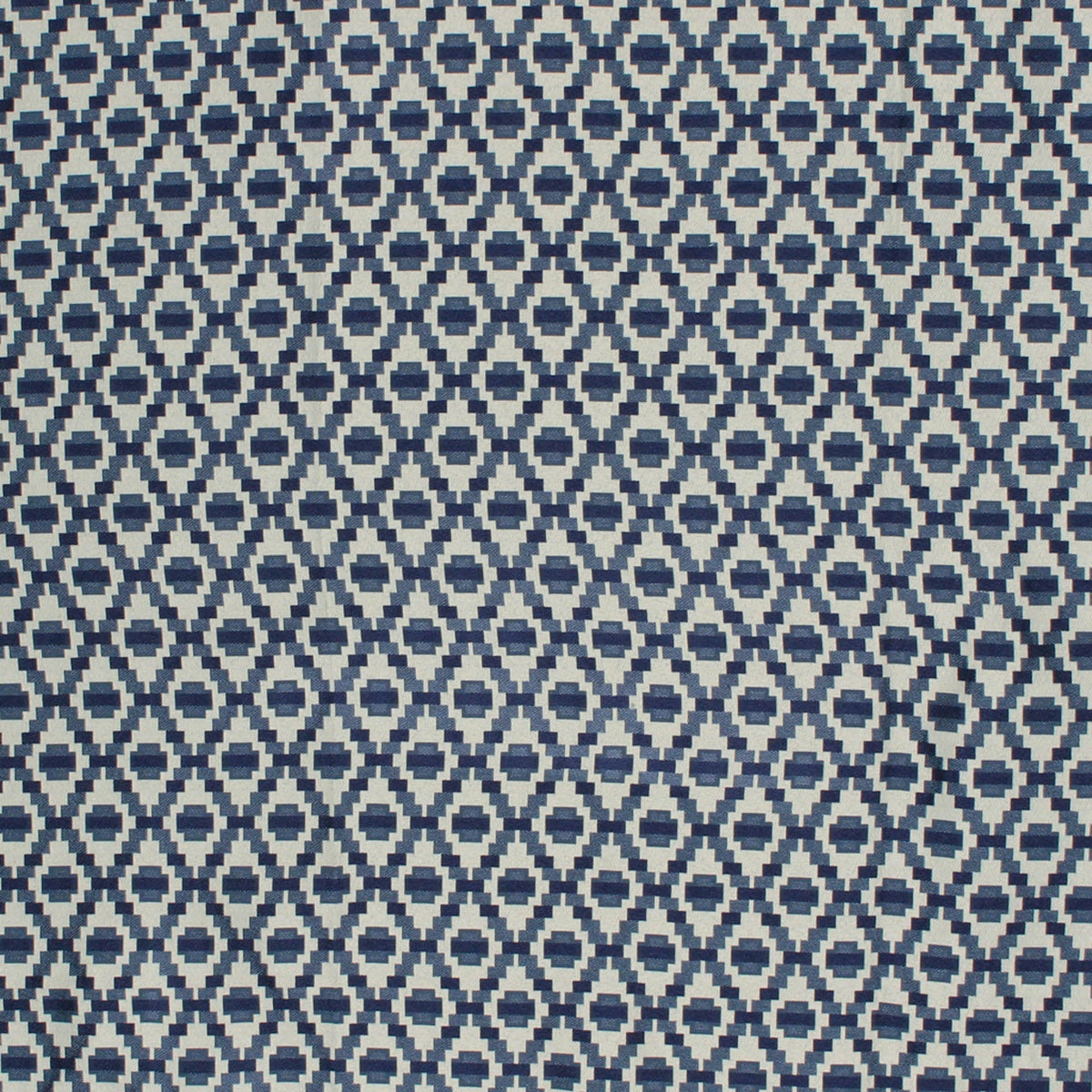 RM Coco STEP UP TRELLIS / INDIGO Fabric | Atlanta Fabrics