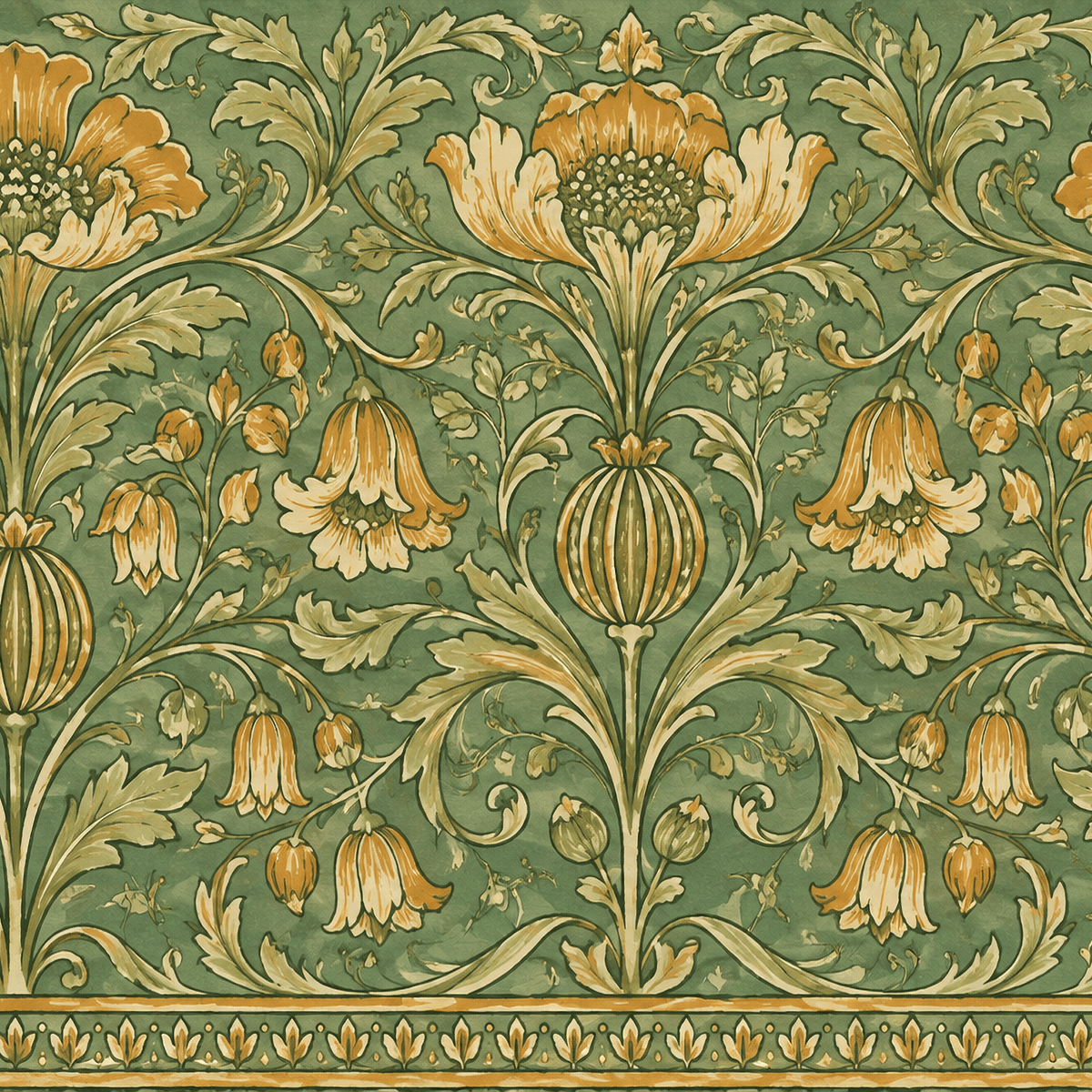 Atlanta Fabrics The Visitor Ochre Fabric | Atlanta Fabrics