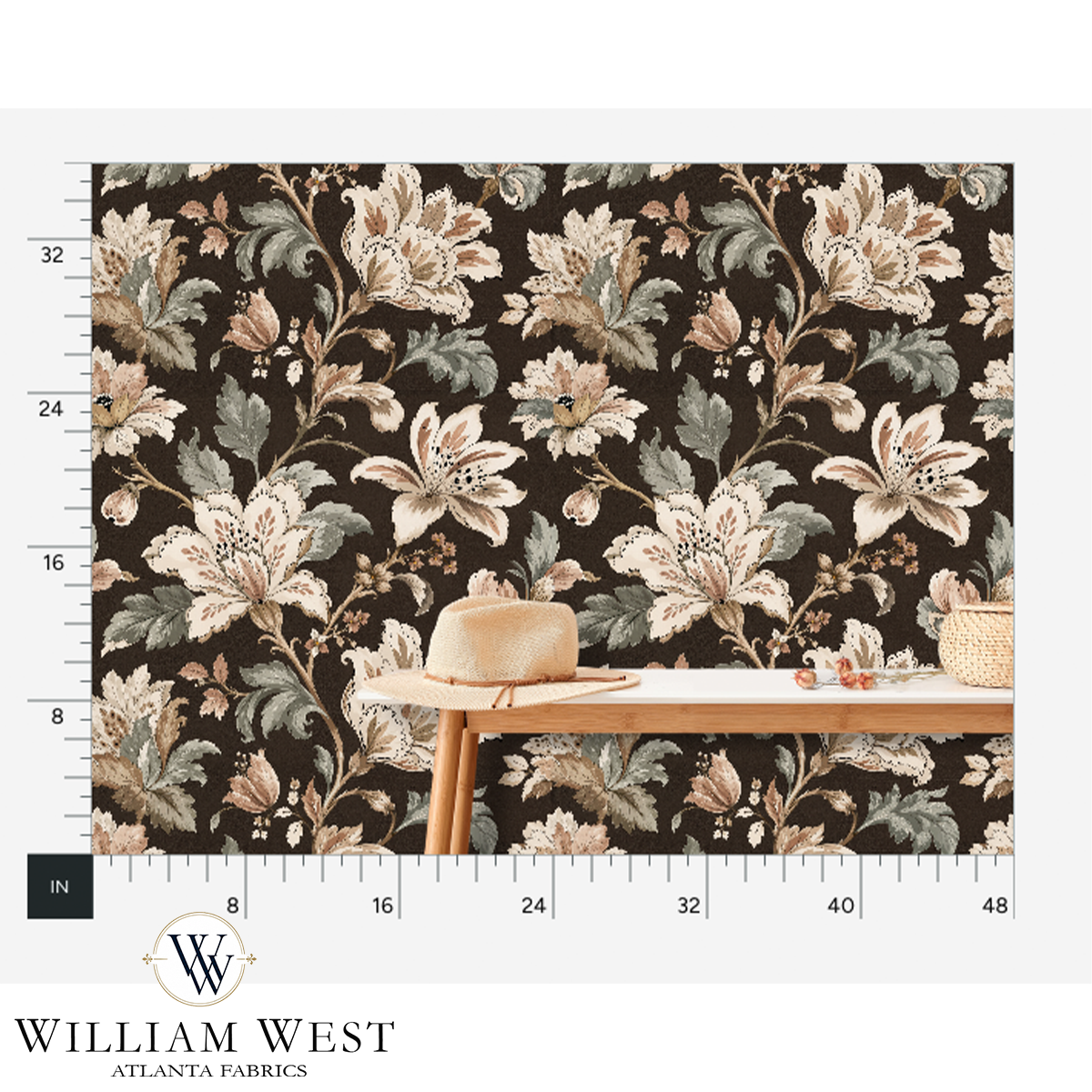 Atlanta Fabrics Whitcombe Garden Cafe Wallpaper Wallpaper | Atlanta Fabrics