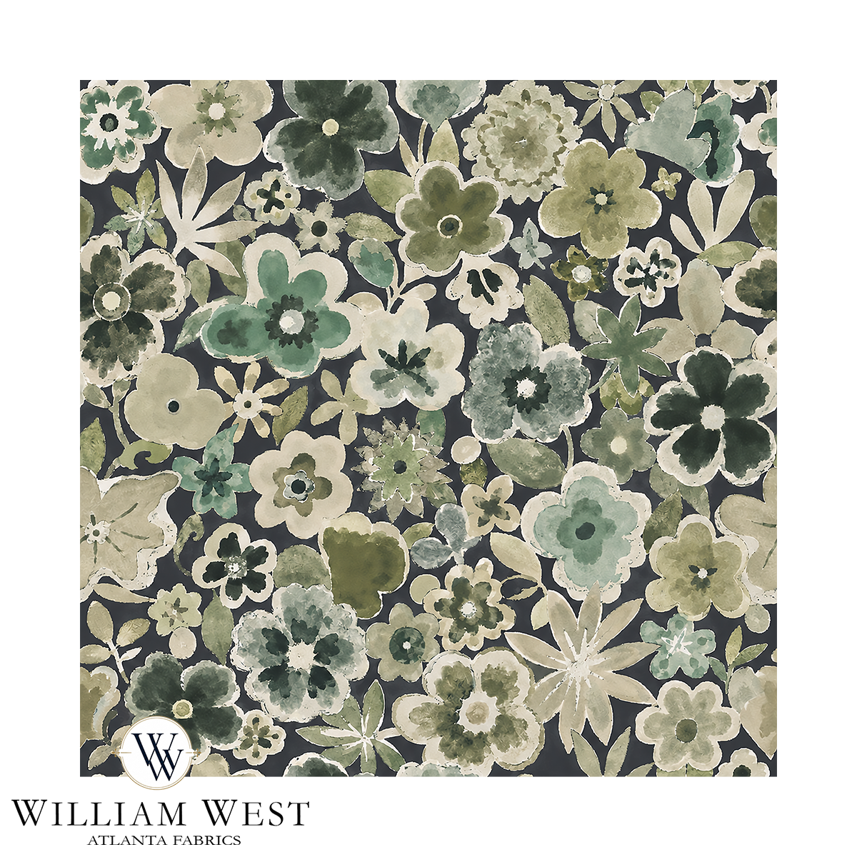 Atlanta Fabrics Wild! Green Wallpaper | Atlanta Fabrics