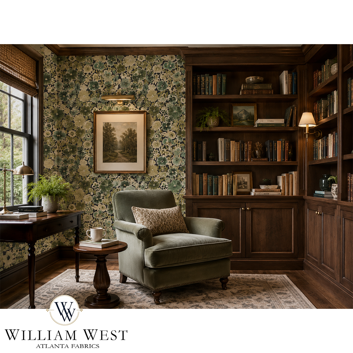 Atlanta Fabrics Wild! Green Wallpaper | Atlanta Fabrics