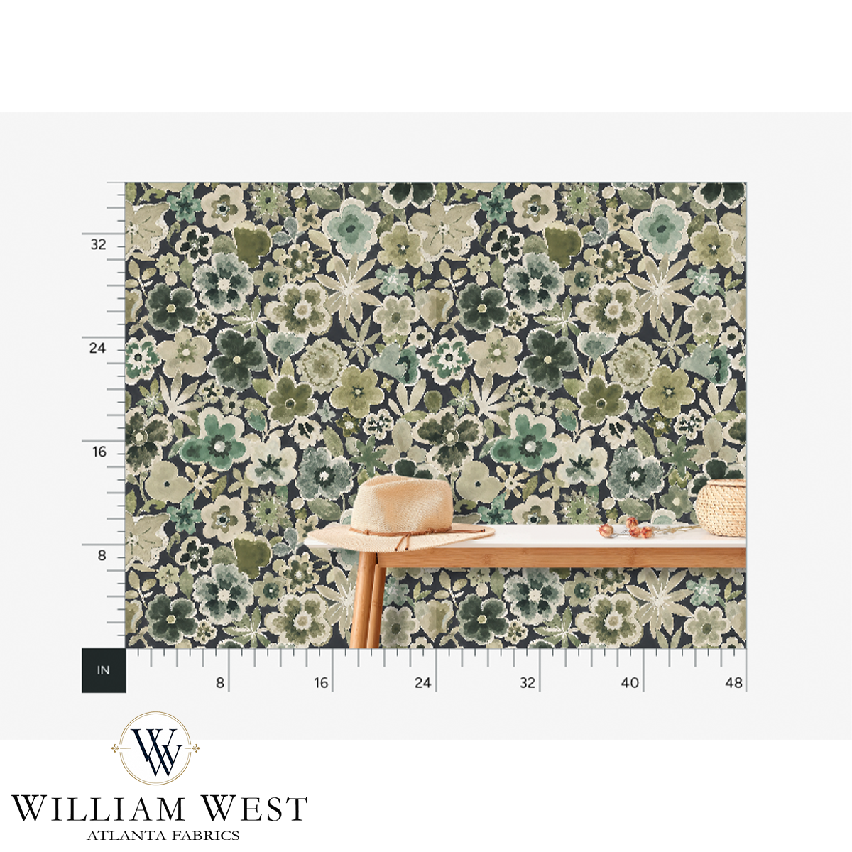 Atlanta Fabrics Wild! Green Wallpaper | Atlanta Fabrics