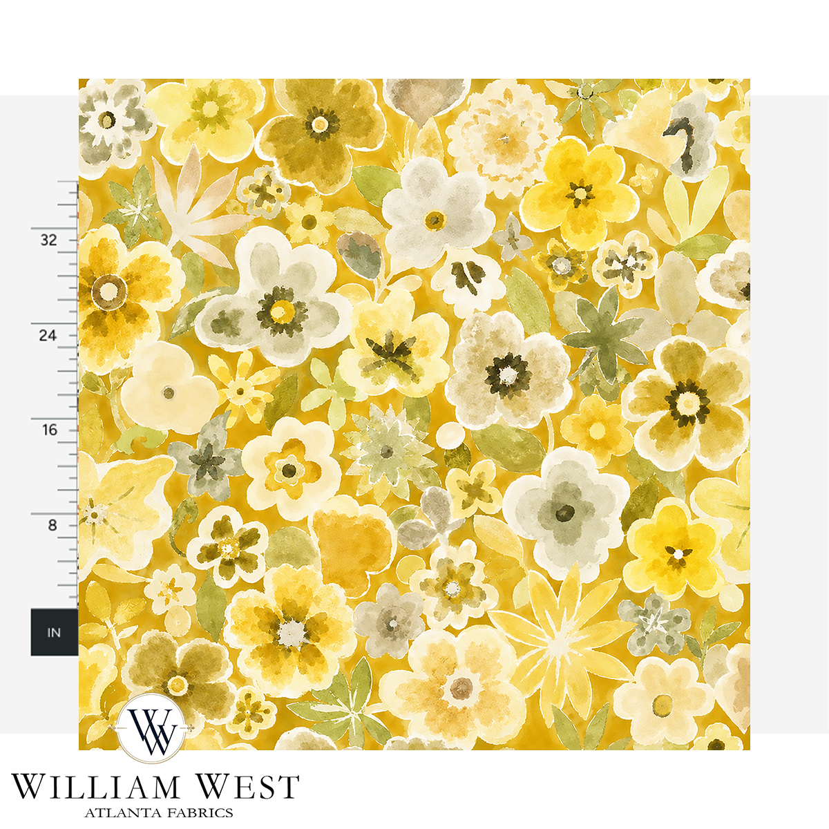 Atlanta Fabrics Wild! Yellow Wallpaper Wallpaper | Atlanta Fabrics