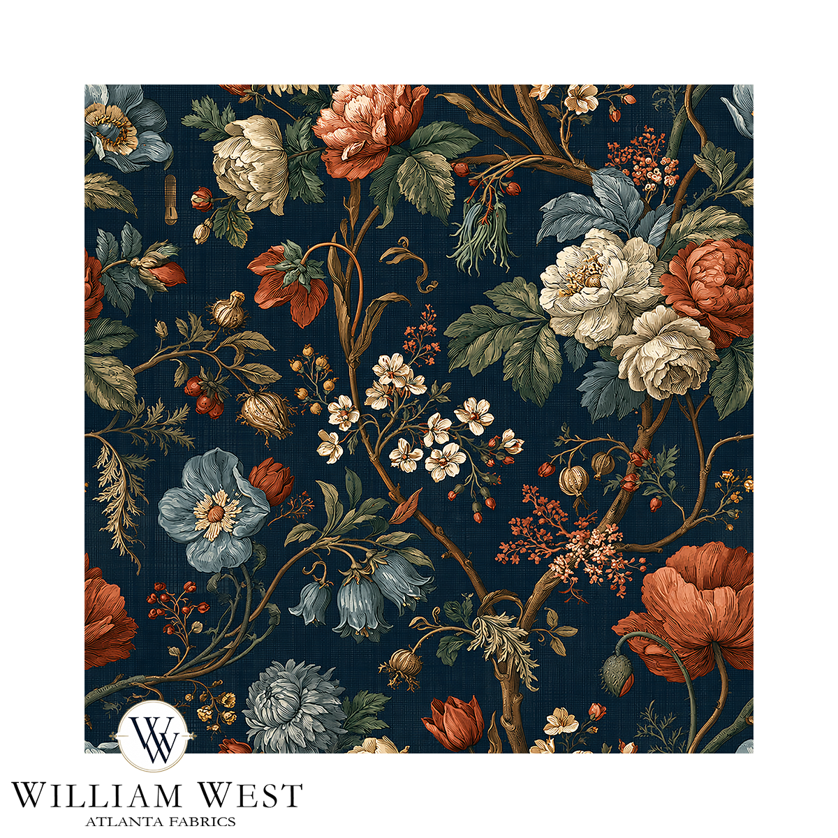 Winterthur Botanical Midnight Wallpaper
